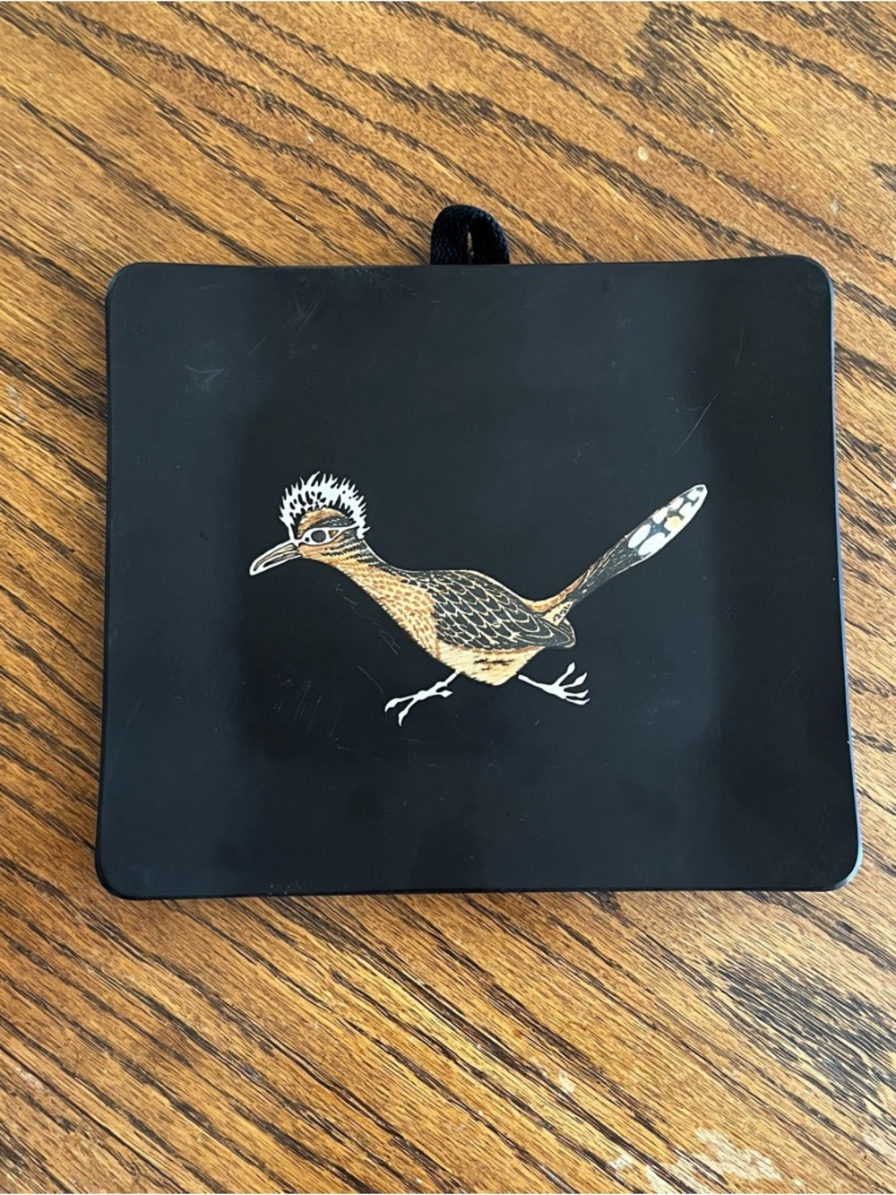Vintage Couroc of Monterey Inlaid Roadrunner Tray Wall Hang